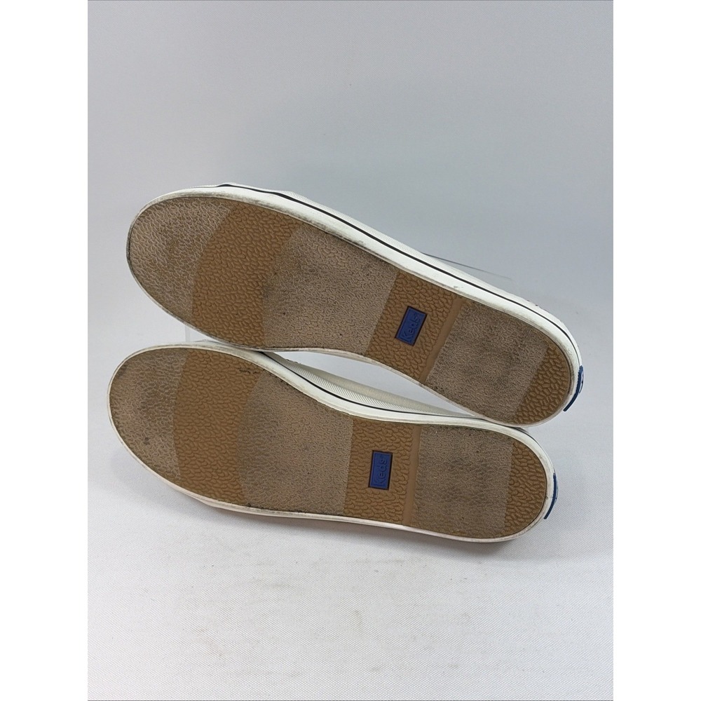 Keds Kickstart Pennant Shoes Women's Sz 9.5 Off White Baseball Stitched Comfort - Picture 14 of 14